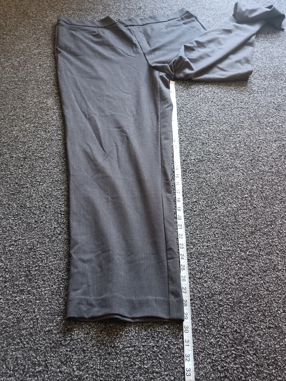 Womens XXL Business Casual Gray Straight Leg Career Wear Pants, Office, Time Tru - Picture 3 of 8
